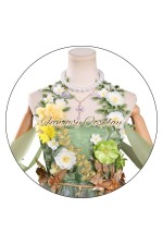 Identity V Gardener Eternal Summer Shall Not Fade Green Formal Dress Cosplay Costume